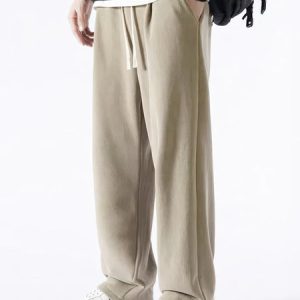 Men's Thermal Wide-Leg Fleece Pants