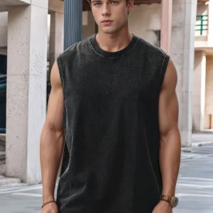 Men's Washed Cotton Muscle Tank Top