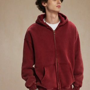 Distressed EmberCraft Double Zip Hoodie
