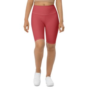 Rose Gold High-Rise Biker Shorts