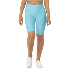 Blue High-Rise Biker Shorts