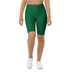 Green High-Rise Biker Shorts
