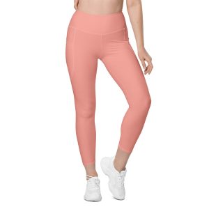 Pink High-Rise Leggings with pockets