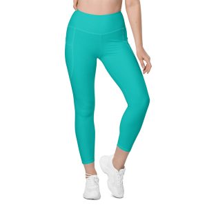 Turquoise Leggings with pockets
