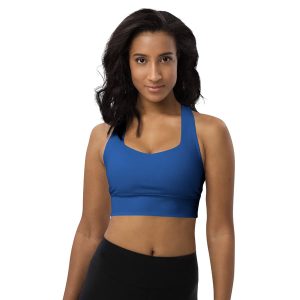 Royal Blue Recycled Longline Sports Bra