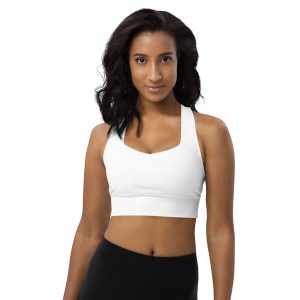 White Longline Sports Bra