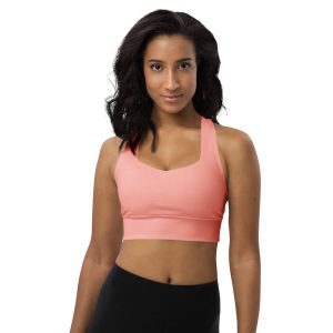 Pink Recycled Longline Sports Bra