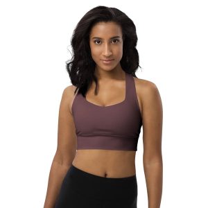 Espresso Recycled Longline Sports Bra