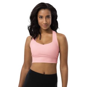 Neutral Pink Longline Sports Bra
