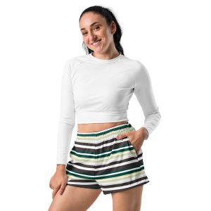 Unisex Forest Striped Athletic Shorts