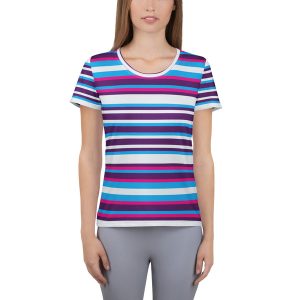 Women's Striped Athletic T-Shirt