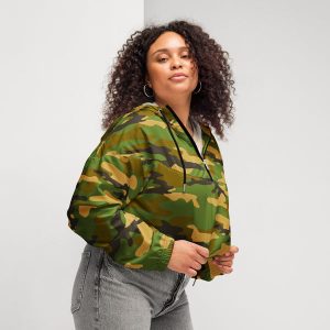 Women’s Cropped Camo Windbreaker