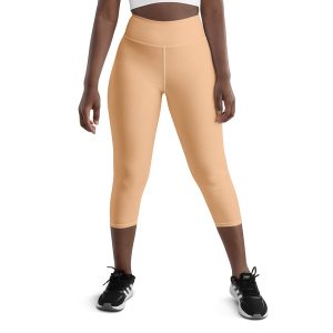 Beige Yoga Capri Leggings