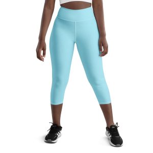 Blue Yoga Capri Leggings