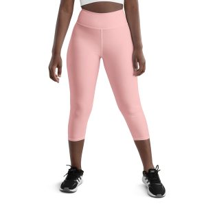 Neutral Pink Yoga Capri Leggings