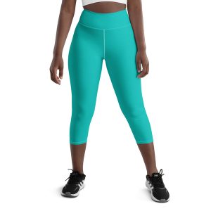 Turquoise Yoga Capri Leggings