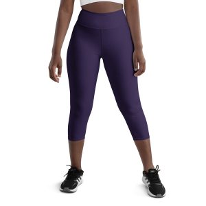 Dark Purple Yoga Capri Leggings