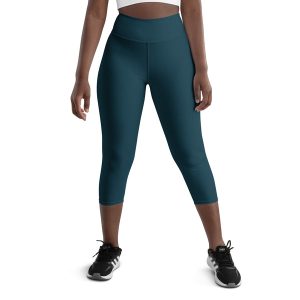 Petrol Yoga Capri Leggings