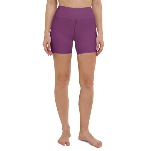 Magenta Purple High-Rise Yoga Shorts