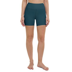 Petrol Blue High-Rise Yoga Shorts