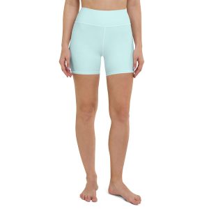 Pastel Blue High-Rise Yoga Shorts