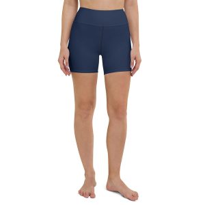 Navy High-Rise Yoga Shorts