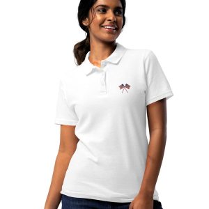 American Flag Women’s Pique Polo Shirt